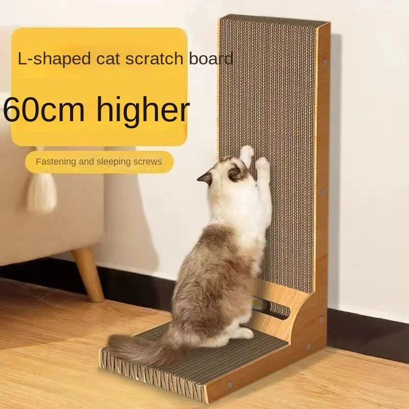 Furniture Cat Scratching Post L-shaped Cat scratch Board Wear-resistant Cat Scrapers Training Grinding Claw ToysCat Scratcher