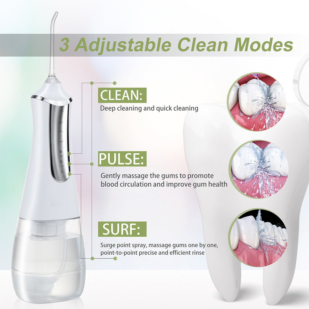 3-Speed Tooth Rinser Electric Oral Tooth Cleaning Device Water Floss Household Portable Tooth Cleaner Tooth Cleaning Device