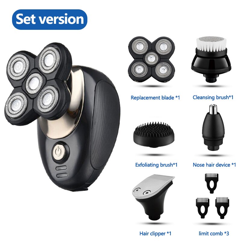 Multifunctional Grooming kit Electric Shaver Wet Dry For Men Electric Razor Rechargeable Bald Head Shaving Machine Beard Trimmer