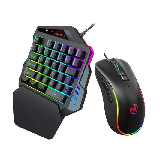 V500 gaming one handed keyboard RGB illuminated keyboard built-in converter supports PS3 and PS4 gaming consoles