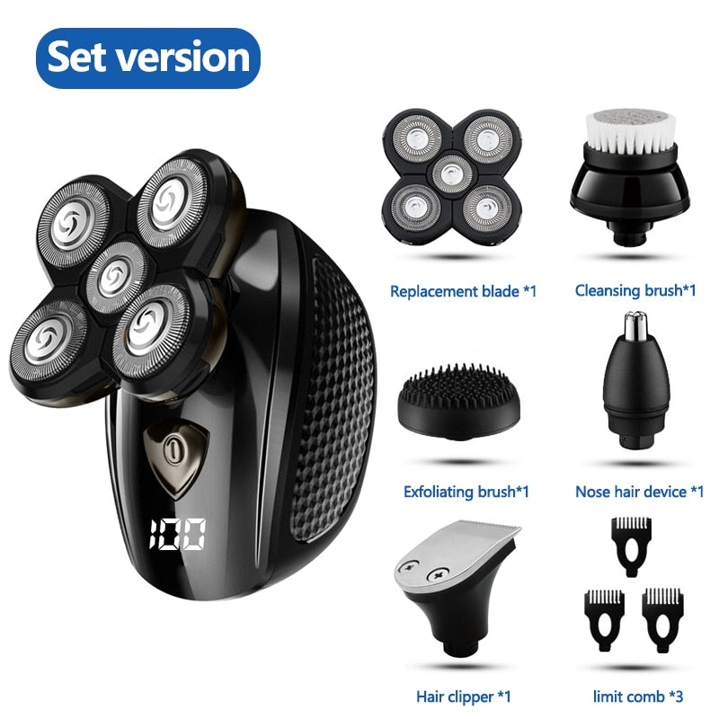 Multifunctional Grooming kit Electric Shaver Wet Dry For Men Electric Razor Rechargeable Bald Head Shaving Machine Beard Trimmer