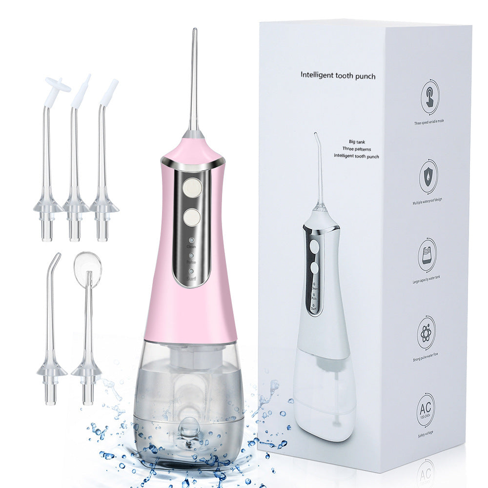 3-Speed Tooth Rinser Electric Oral Tooth Cleaning Device Water Floss Household Portable Tooth Cleaner Tooth Cleaning Device